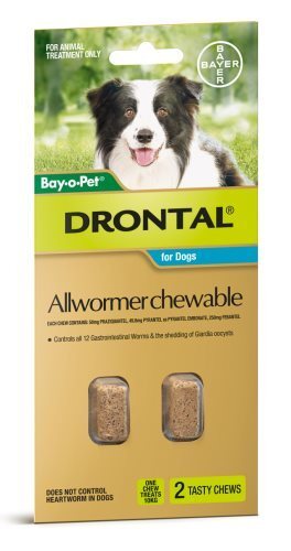 Dron'tal All-Wormer for Medium Dogs up to 10kg - 2 Chews