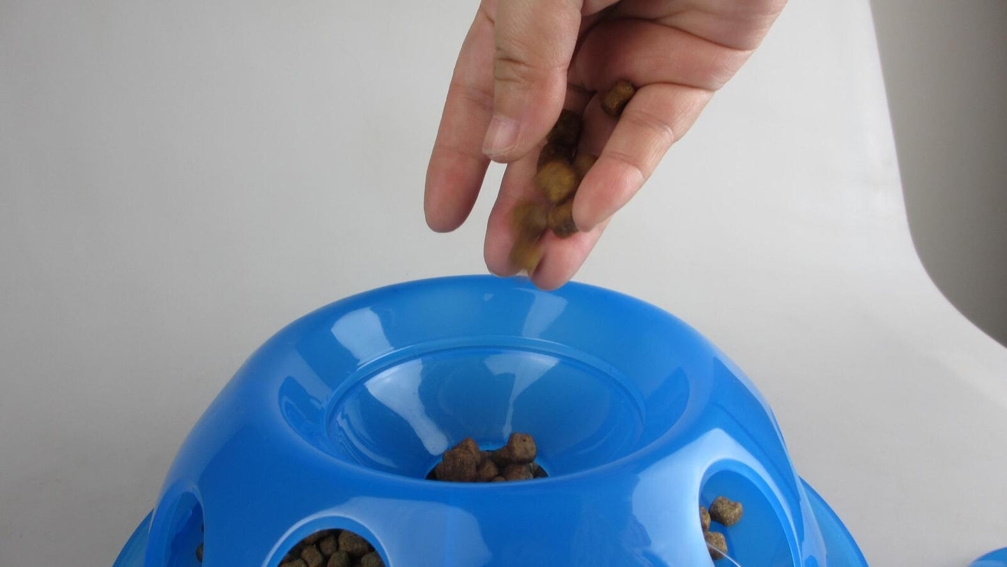 Smartcat Plastic Tiger Diner Cat Bowl - Blue