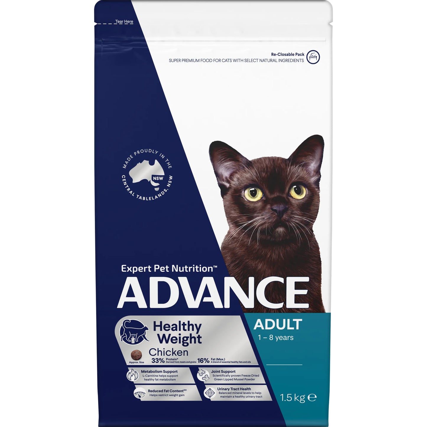 Advance – Adult Cat (1-8 years)– Healthy Weight – Chicken