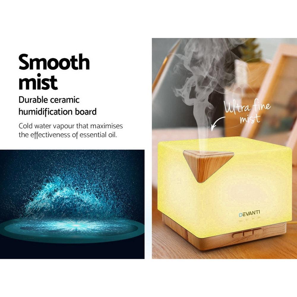 Devanti Aroma Diffuser Aromatherapy Humidifier 600ml - Mega Pet Store