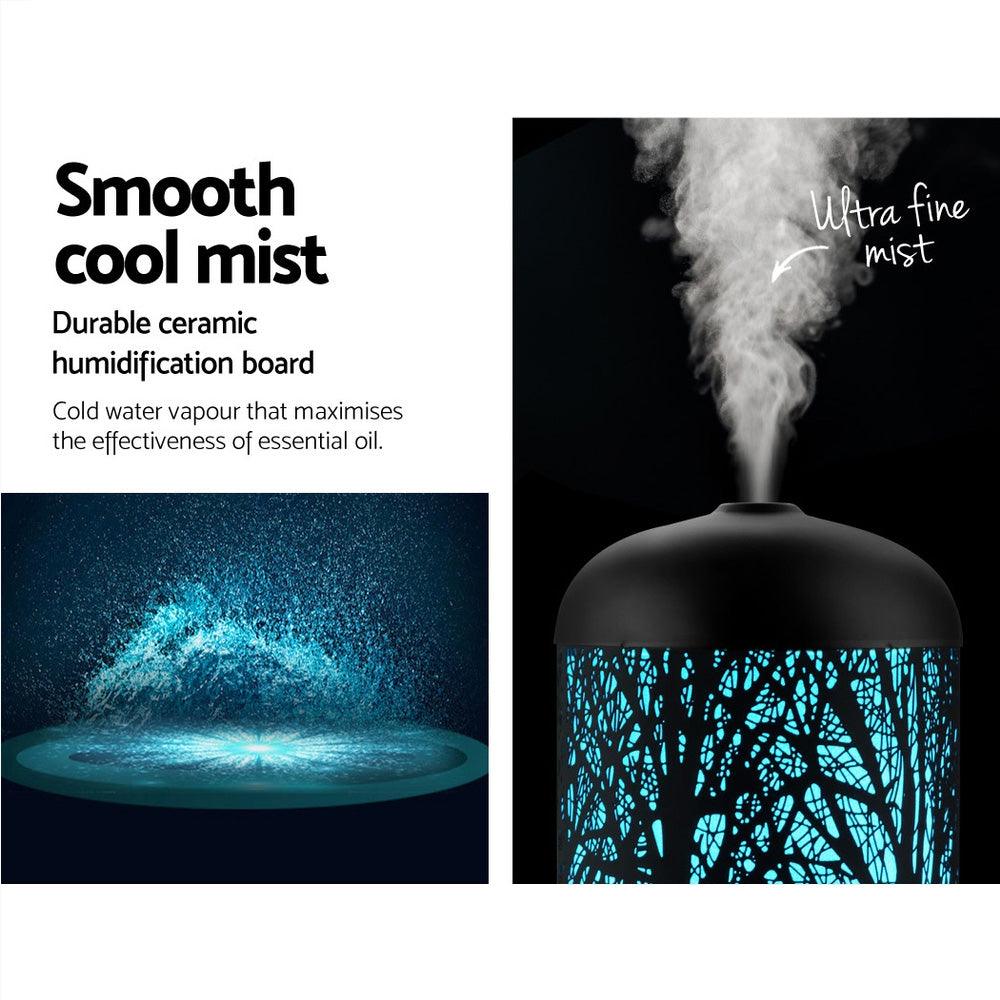 Devanti Aroma Diffuser Aromatherapy Black 160ml - Mega Pet Store