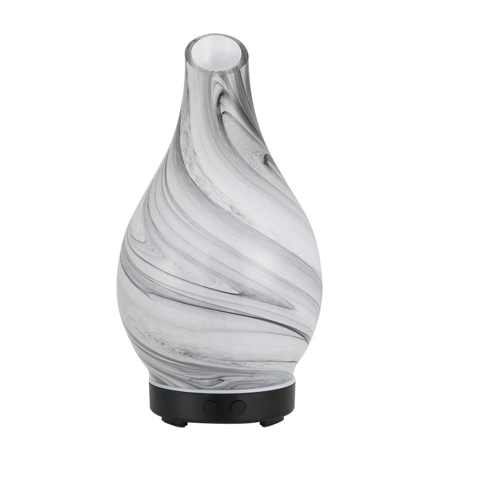 Devanti Aromatherapy Aroma Diffuser Essential Oil Humidifier LED Glass Marble - Mega Pet Store