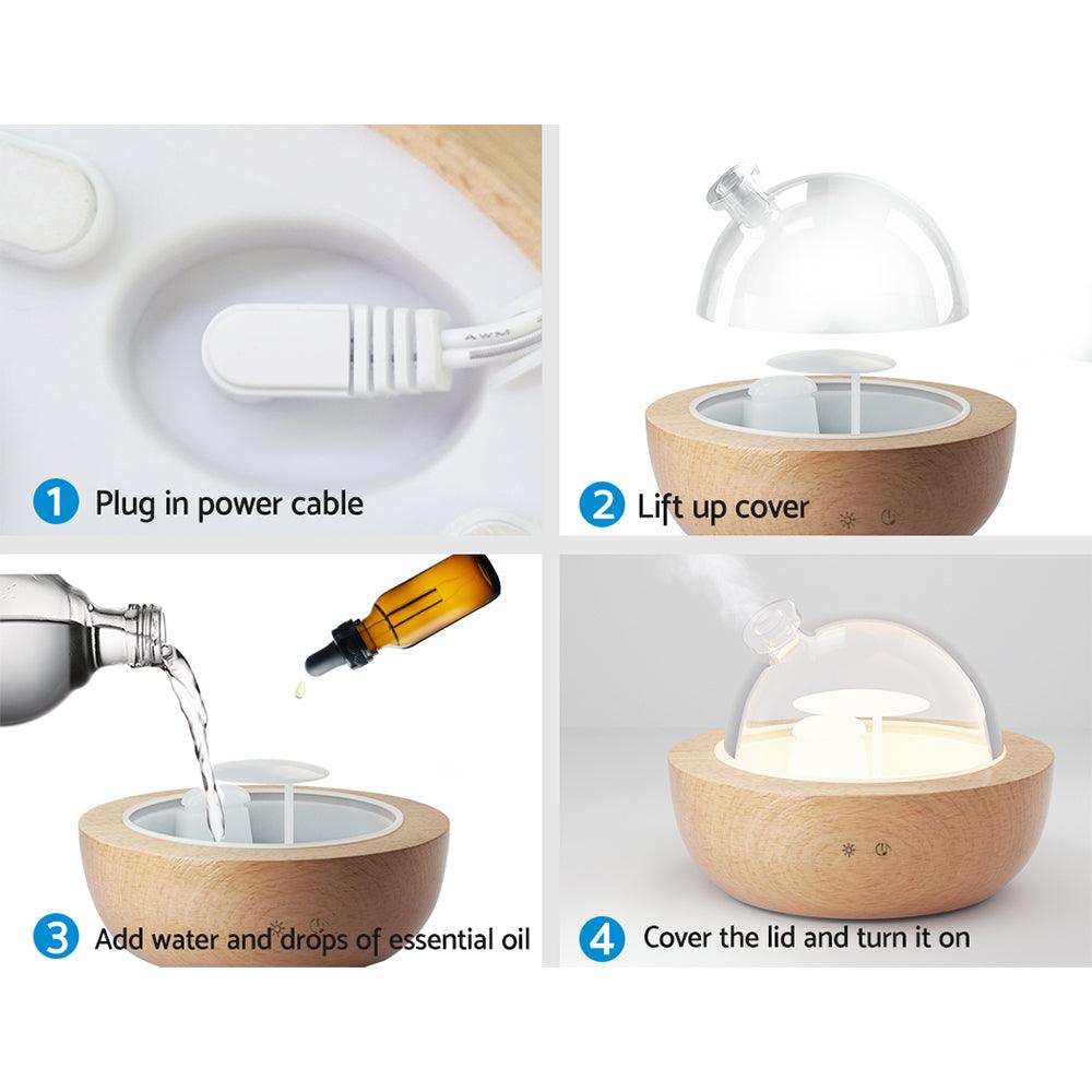 Devanti Aroma Diffuser Aromatherapy Glass 200ml - Mega Pet Store