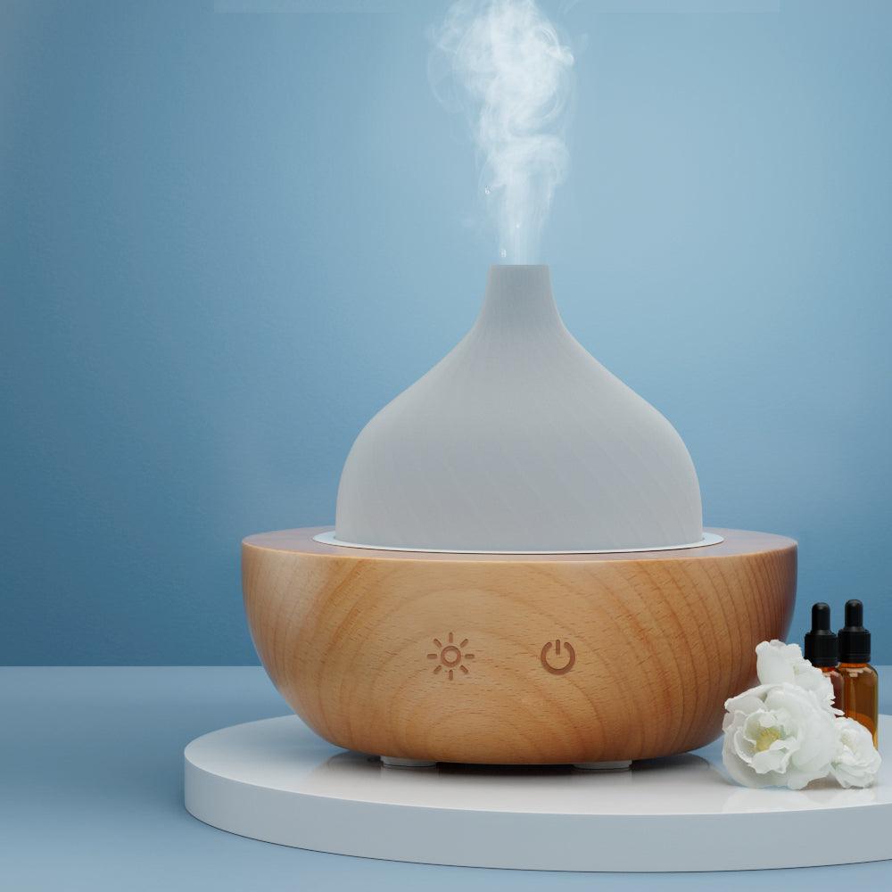 Devanti Aroma Aromatherapy Diffuser LED Oil Ultrasonic Air Humidifier Glass Wood - Mega Pet Store