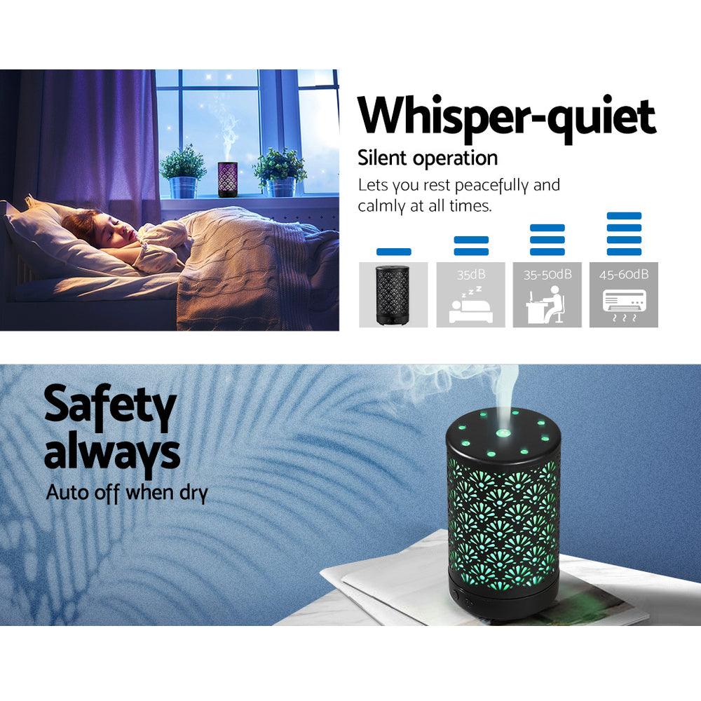 Devanti Aroma Diffuser Aromatherapy Black 100ml - Mega Pet Store