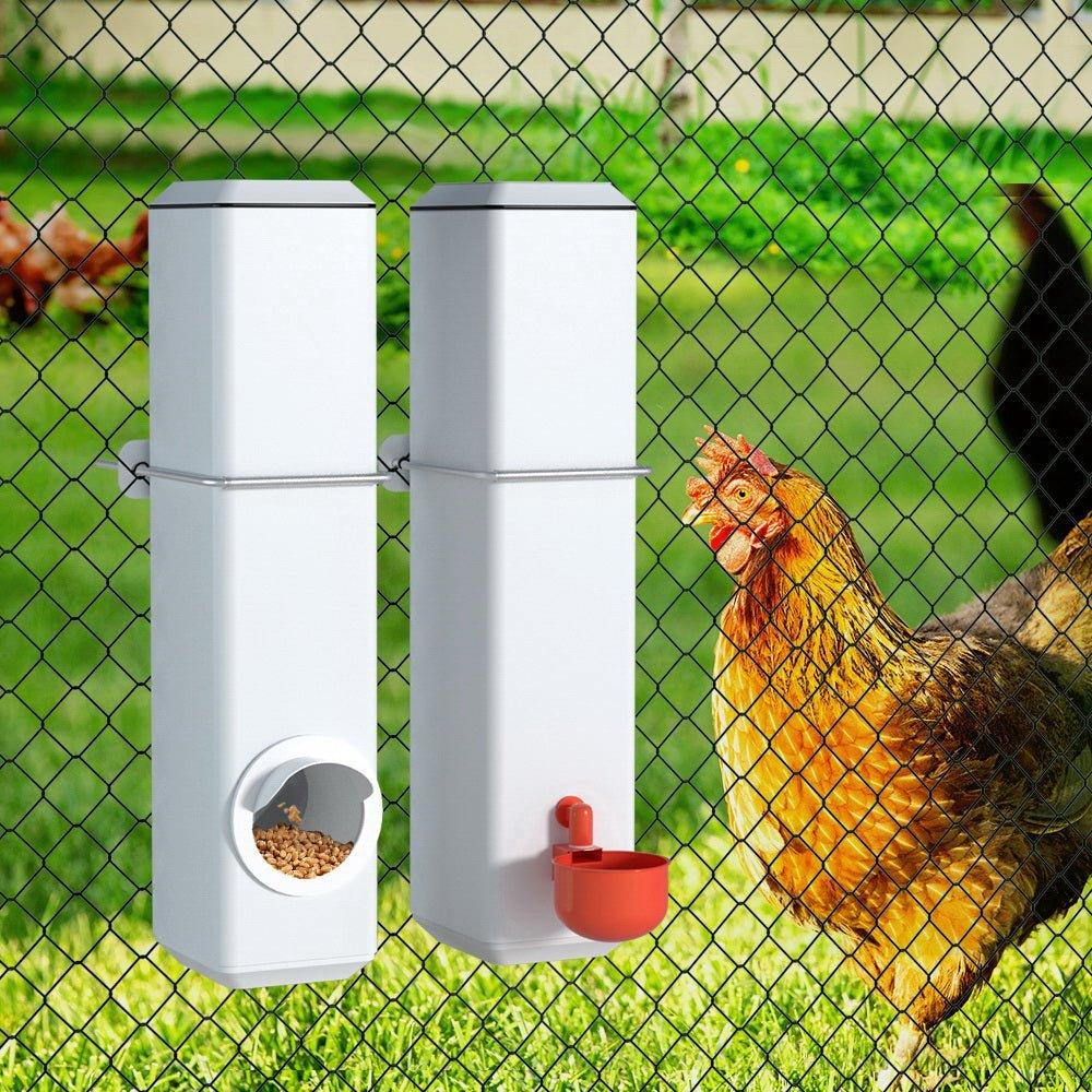 Giantz Chicken Feeder 4L Water Dispenser Automatic Waterer - Mega Pet Store