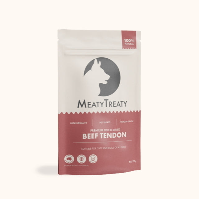 Meaty Treaty Freeze Dried Beef Tendon Cat & Dog Treats 70g