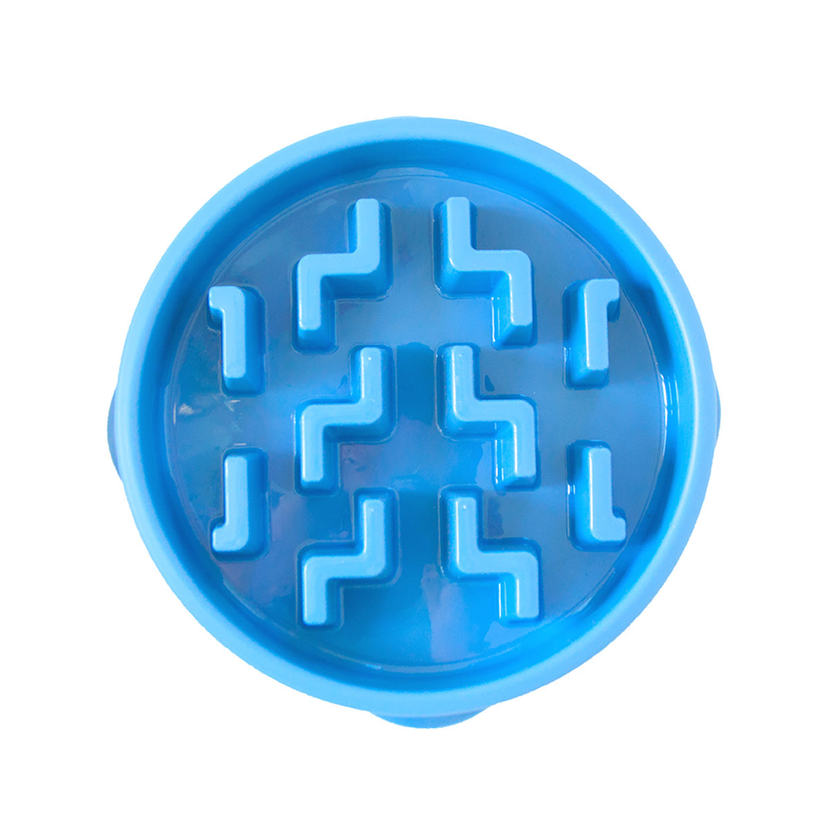 Outward Hound Fun Feeder Slow Food Bowl for Dogs - Blue Notch