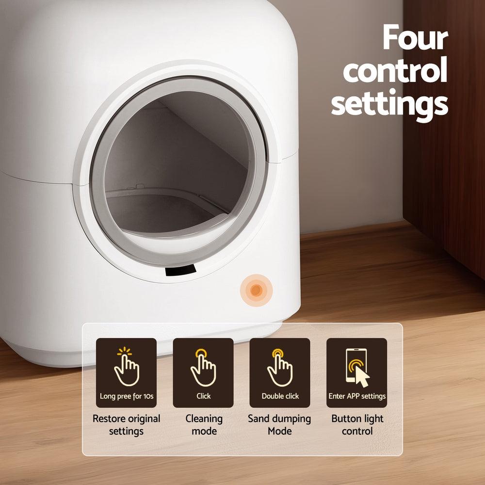 i.Pet Automatic Cat Litter Box Self-Cleaning Smart Large Toilet Tray App Control - Mega Pet Store