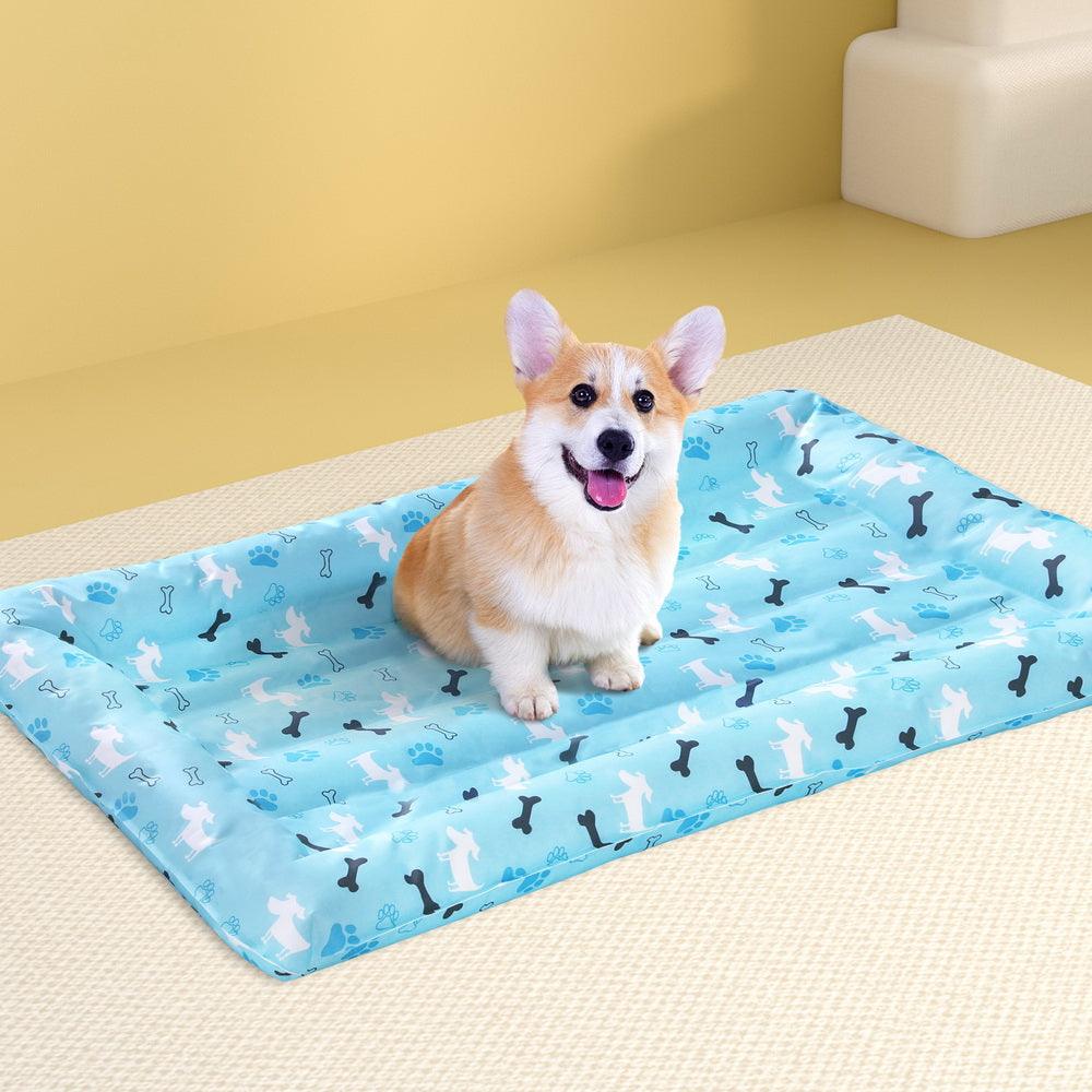 i.Pet Pet Cooling Mat Gel Dog Cat Self-cool Puppy Pad Large Bed Summer Blue - Mega Pet Store