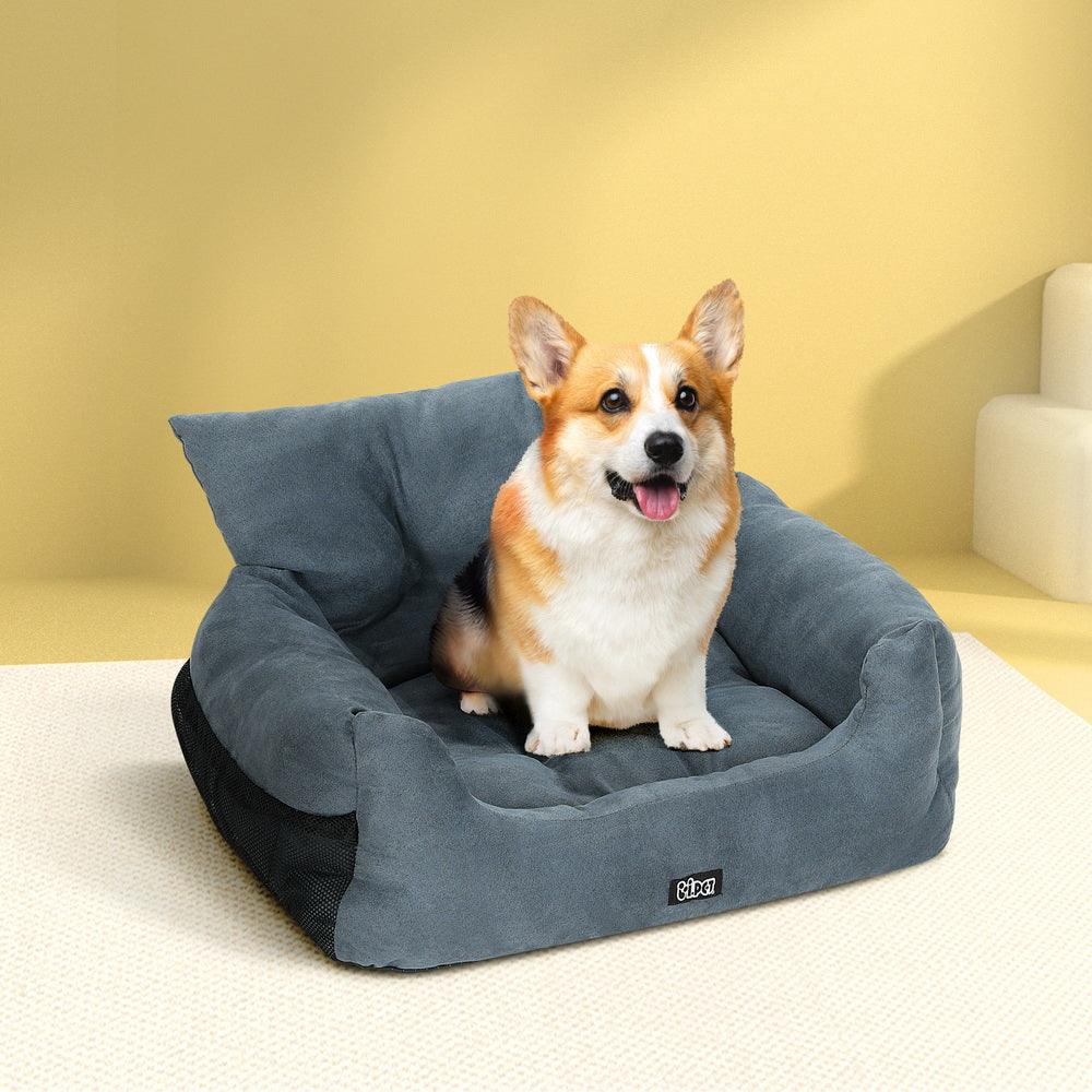 i.Pet Dog Car Seat Booster Cover Pet Bed Portable Waterproof Belt Non Slip Travel - Mega Pet Store