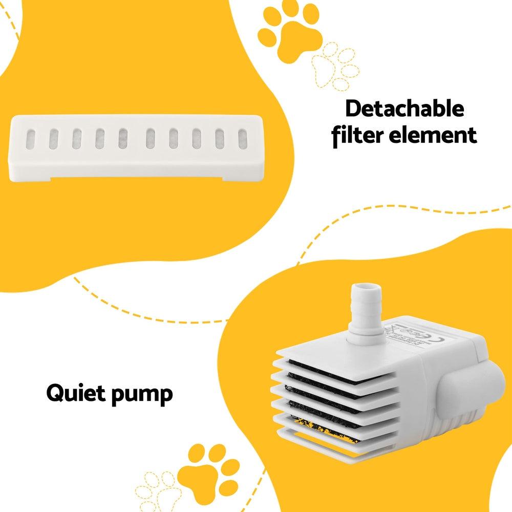 i.Pet Pet Water Fountain Feeder Dispenser Filter Dog Cat Drinking Automatic 2.2L - Mega Pet Store