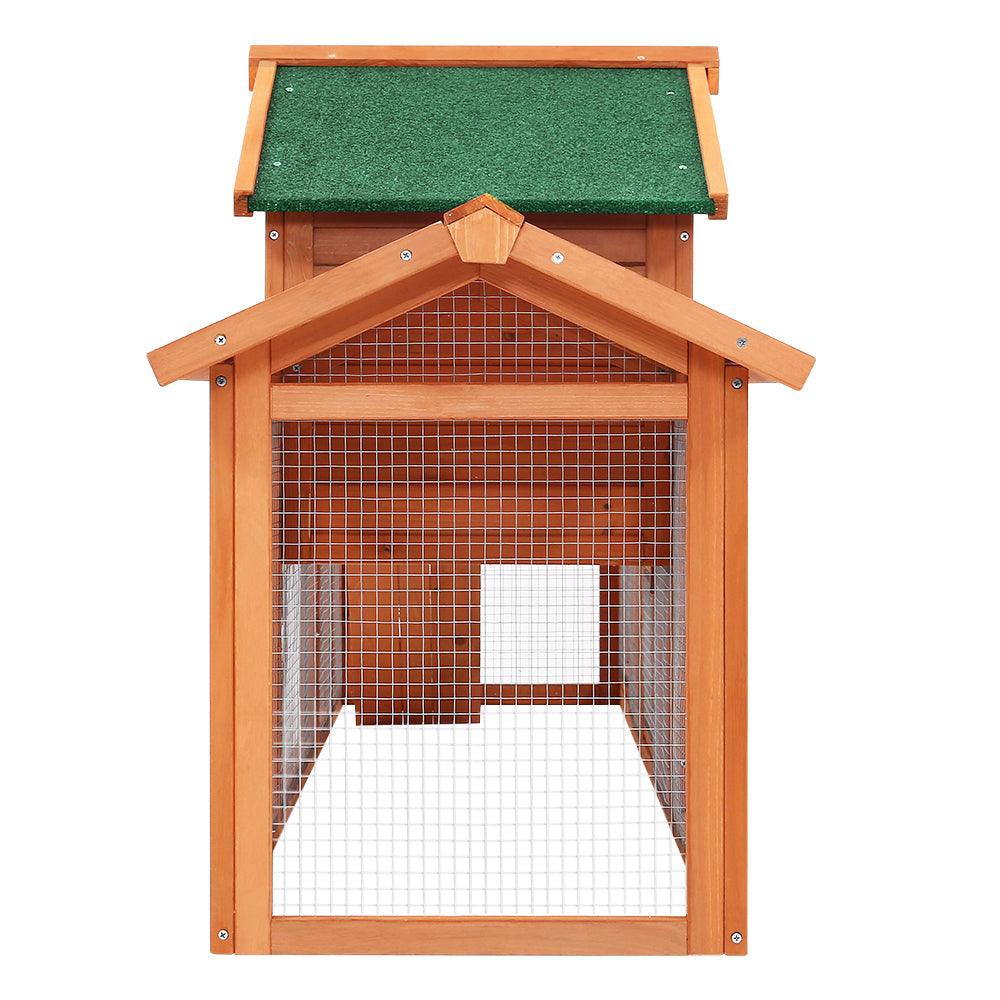 i.Pet Chicken Coop Rabbit Hutch 220cm x 44cm x 84cm Large Run Wooden Outdoor Bunny Cage House - Mega Pet Store