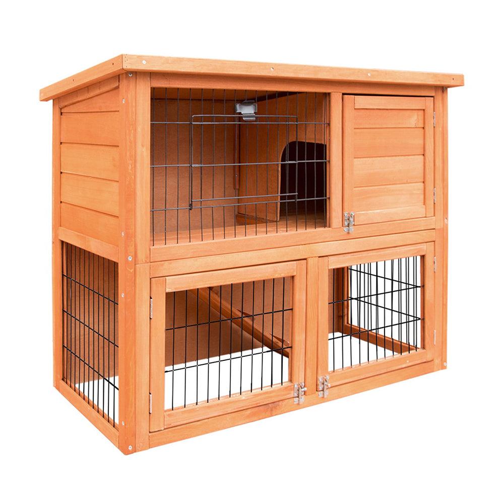 i.Pet Chicken Coop 88cm x 40cm x 76cm Rabbit Hutch Large House Run Wooden Cage Outdoor - Mega Pet Store