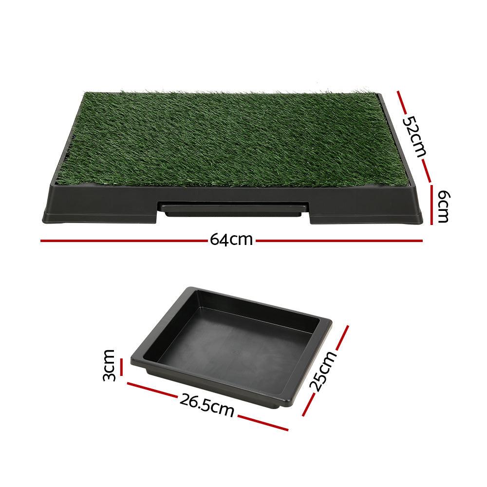 i.Pet Pet Training Pad Dog Potty Toilet Large Portable With Tray Grass 2 Mats - Mega Pet Store