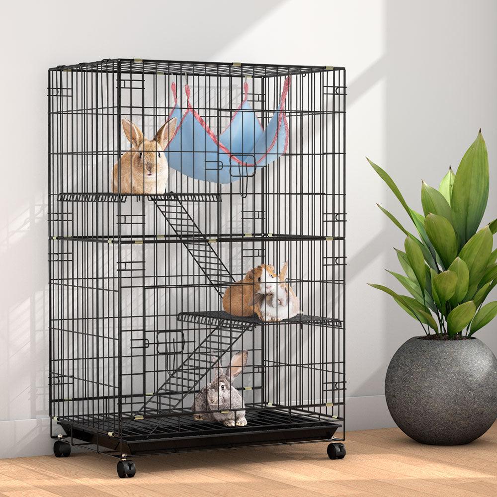 i.Pet Rabbit Cage 100cm Hutch 3 Level Indoor Guinea Pig Ferret - Mega Pet Store
