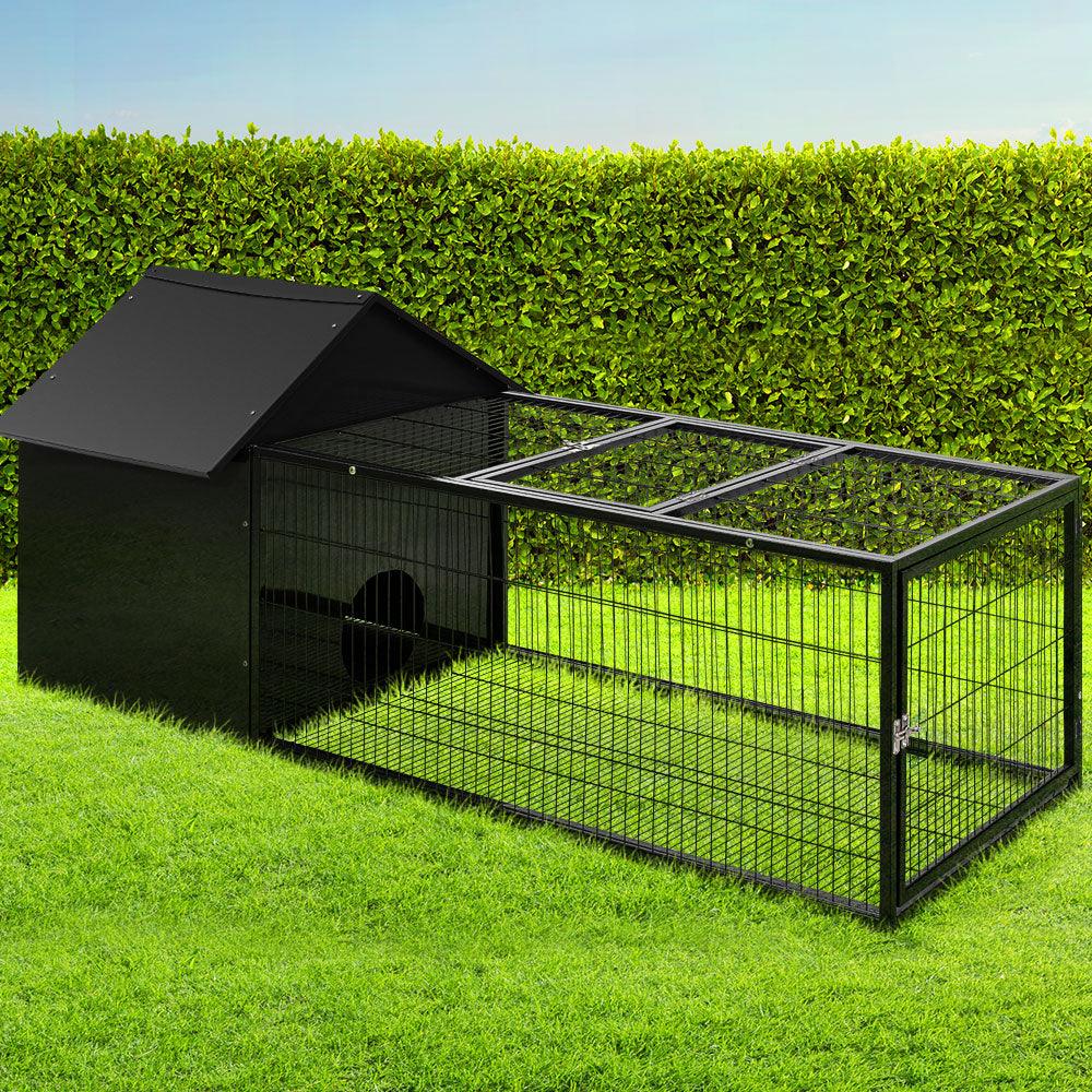 i.Pet Rabbit Cage Hutch 162x60cm Enclosure Metal - Mega Pet Store