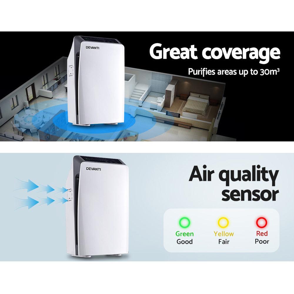 Devanti Air Purifier 4 Stage HEPA Filter - Mega Pet Store