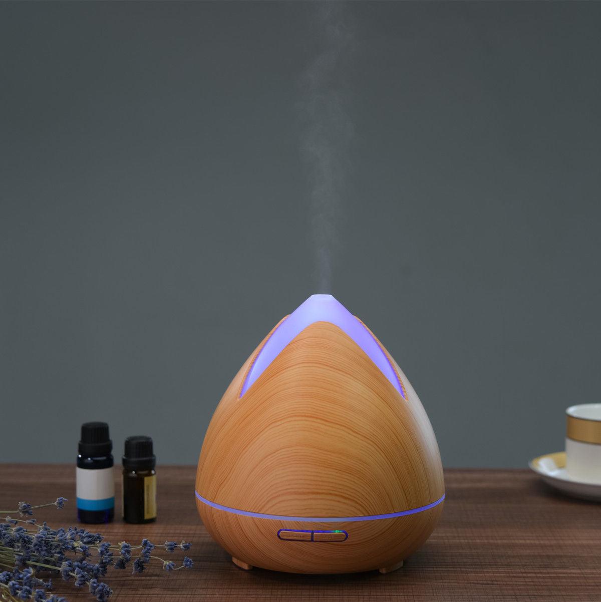 Essential Oils Ultrasonic Aromatherapy Diffuser Air Humidifier Purify 400ML - Light Wood - Mega Pet Store
