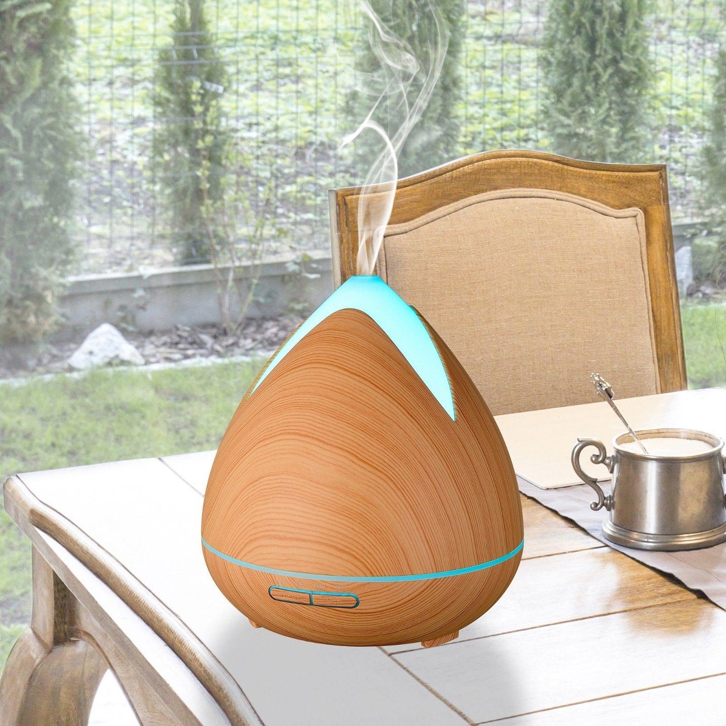 Essential Oils Ultrasonic Aromatherapy Diffuser Air Humidifier Purify 400ML - Light Wood - Mega Pet Store
