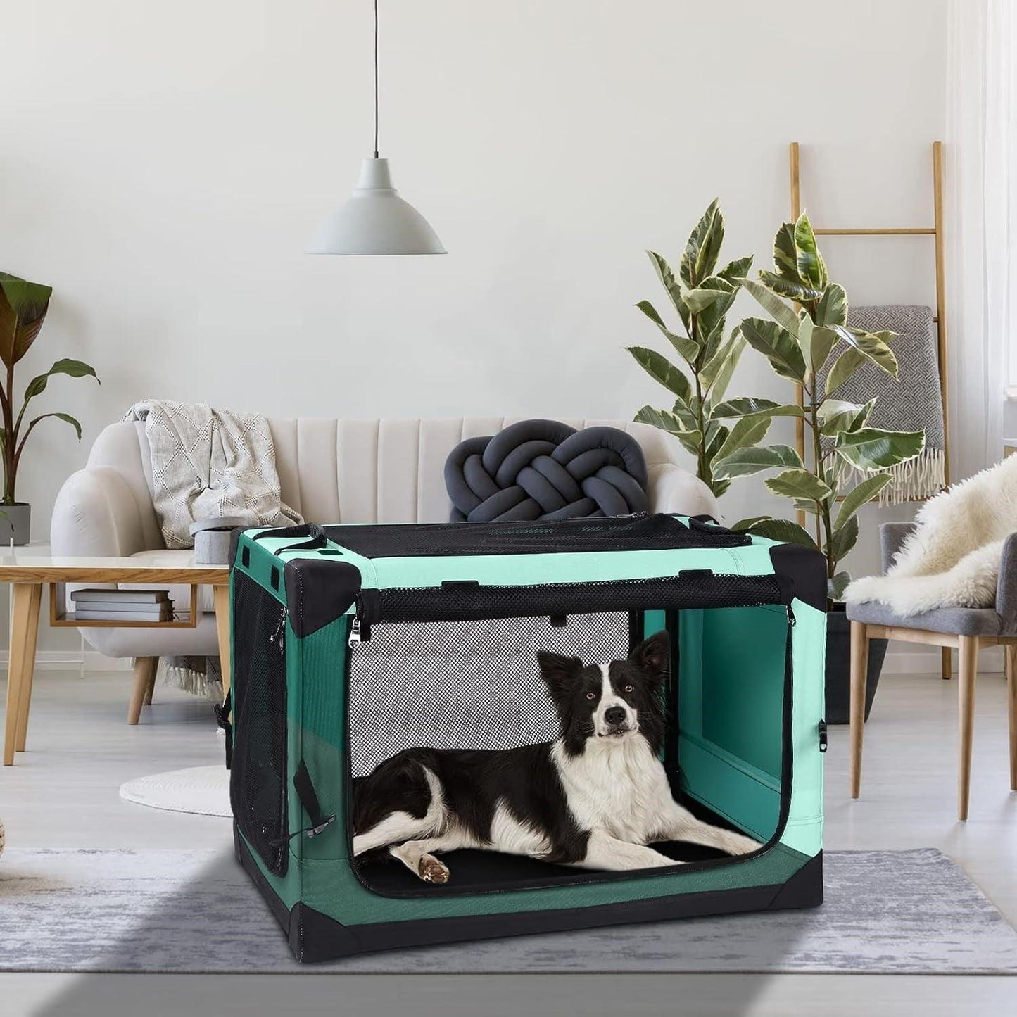 4-Door Dog Soft Crate Portable, Steel Mesh - Mega Pet Store