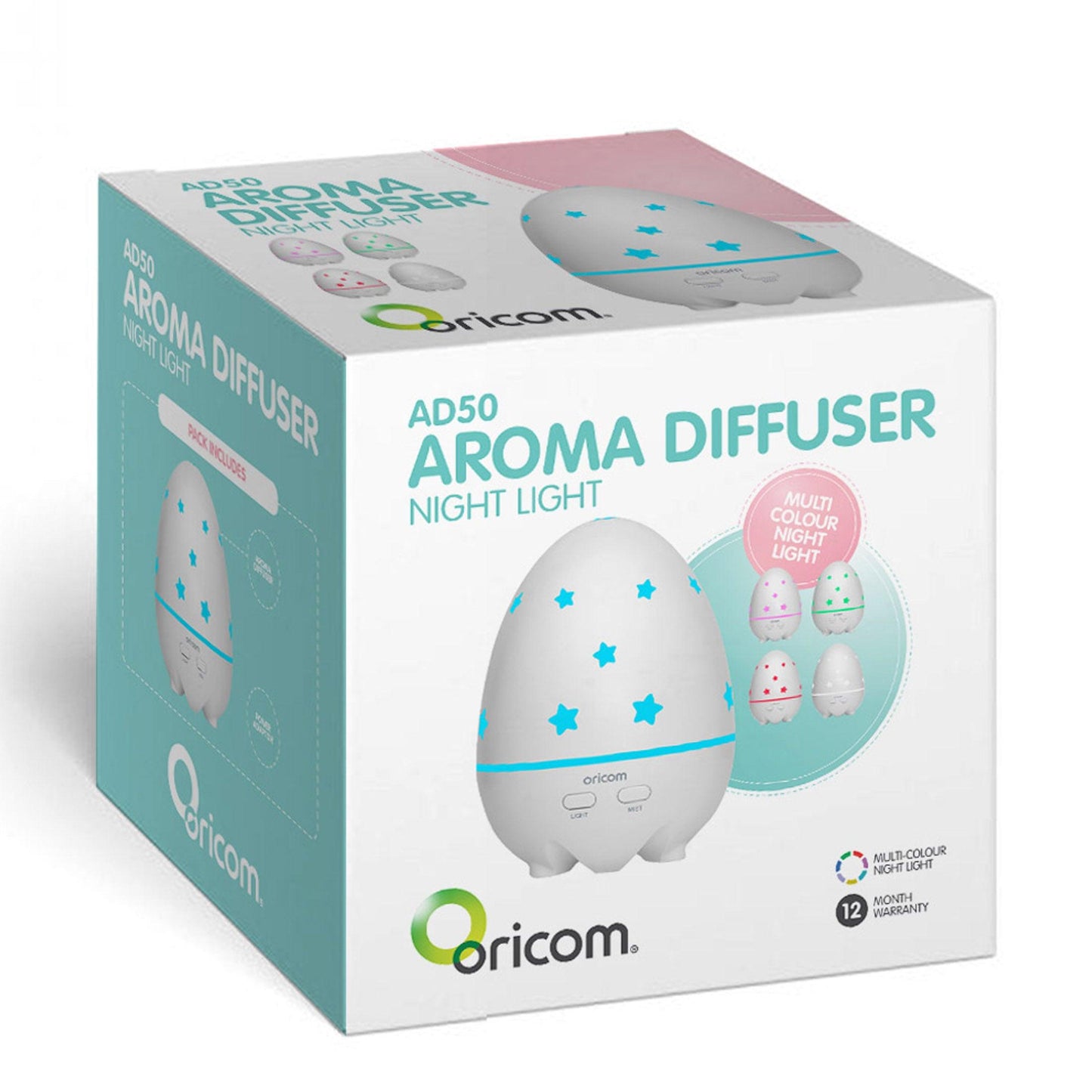 Oricom Aroma Diffuser Humidifier & Night Light Baby Kids Room AD50 - Mega Pet Store