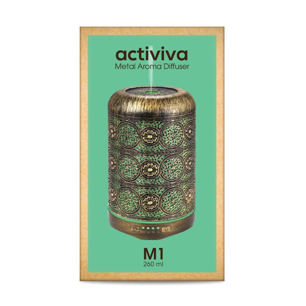 activiva 260ml Metal Essential Oil and Aroma Diffuser-Vintage Gold - Mega Pet Store