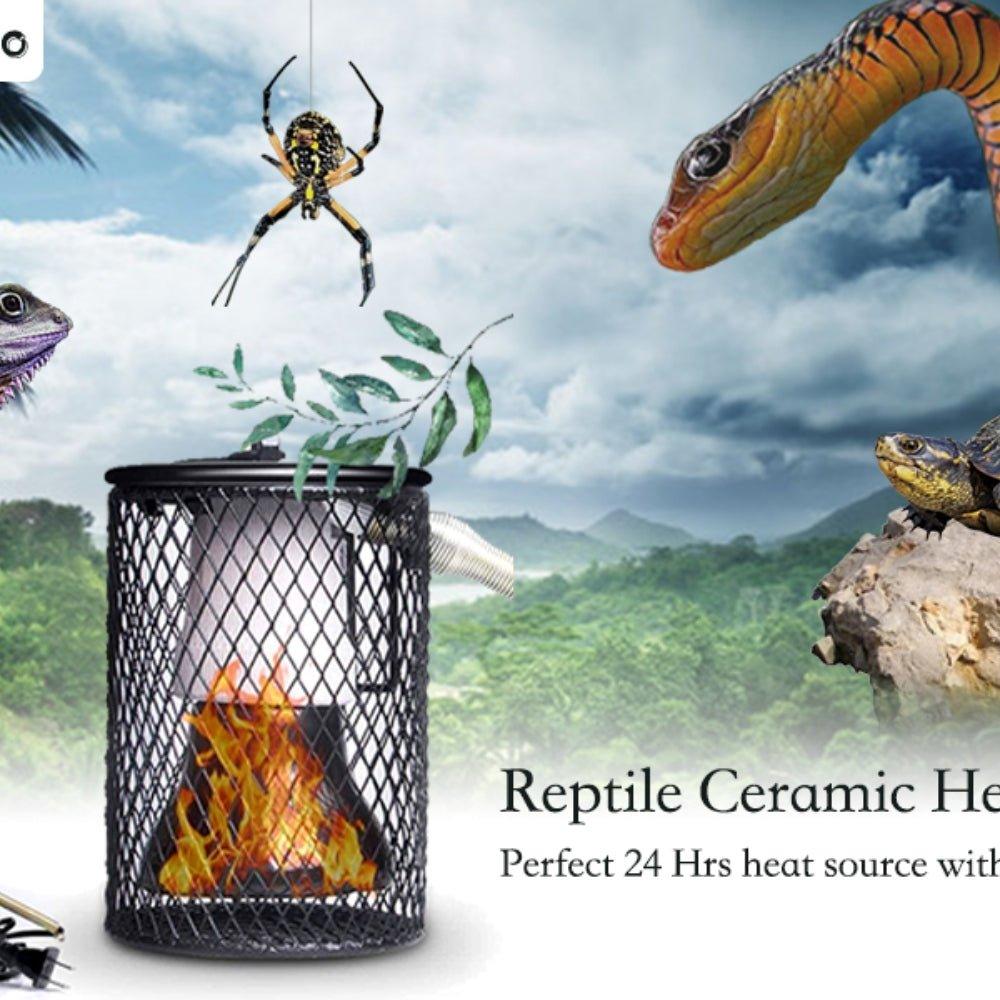 100W Reptile Ceramic Heat Lamp anti-hot Cage Light Holder Switch Chicken Brooder - Mega Pet Store
