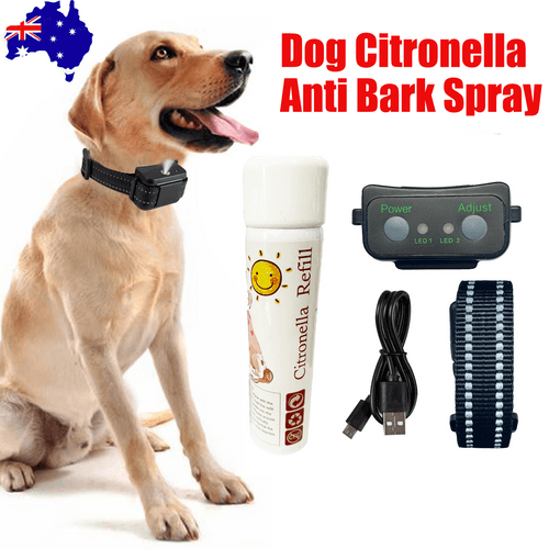 Dog Citronella Anti Bark Spray Collar Training Stop Barking Humane Rechargeable - Mega Pet Store