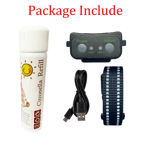 Dog Citronella Anti Bark Spray Collar Training Stop Barking Humane Rechargeable - Mega Pet Store