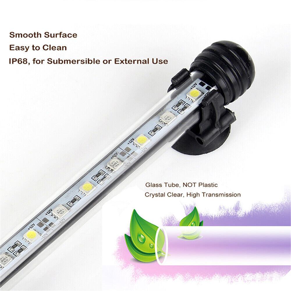 27 LED Aquarium Fish Tank LED Light Bar Lamp 48cm Pool Submersible Waterproof White Light - Mega Pet Store