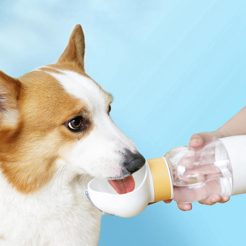 Portable Dog Water Bottle with Food Container Leak Proof Dog Water Dispenser(Yellow) - Mega Pet Store