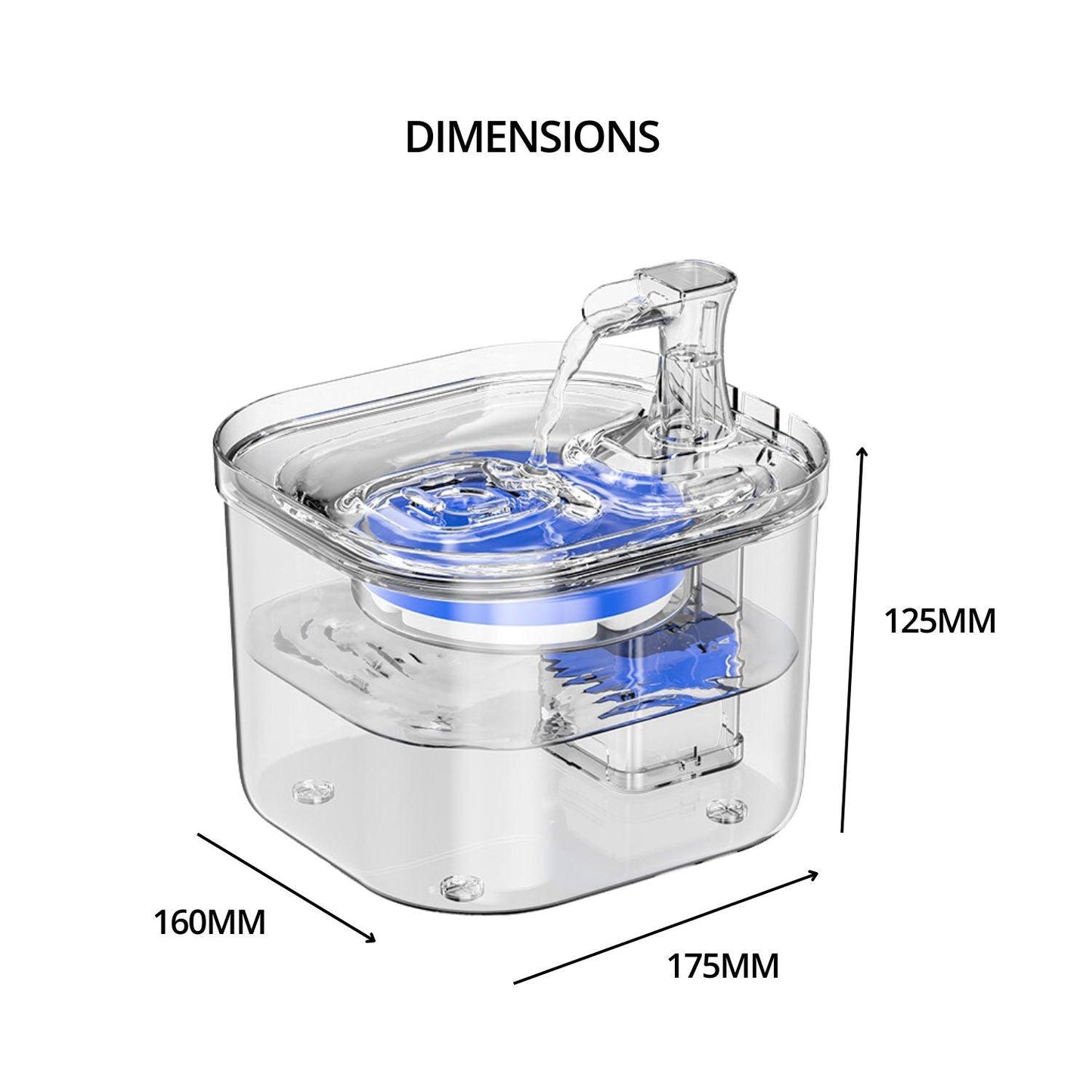 FLOOFI 2L Pet Water Fountain for Cats and Small Dogs - Mega Pet Store