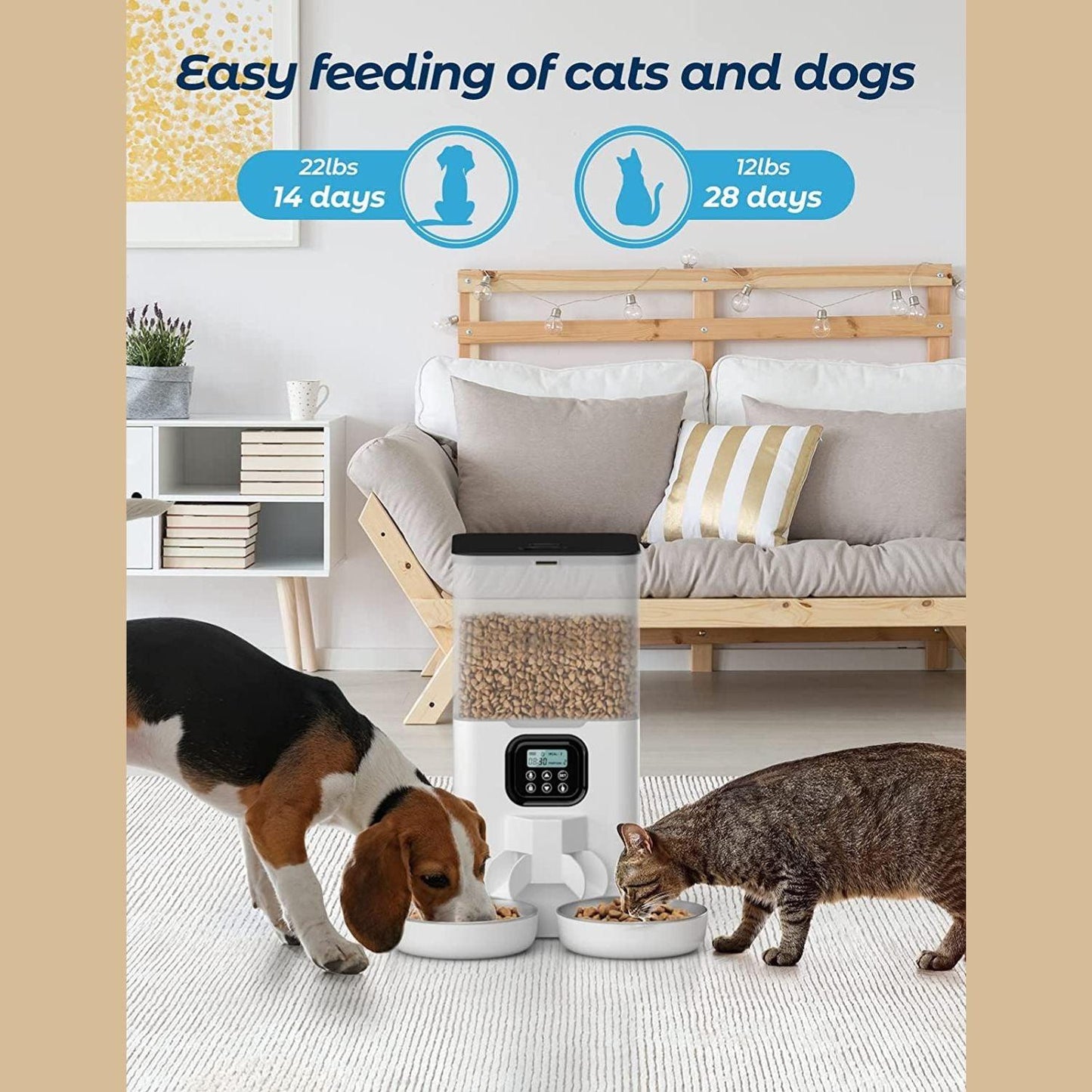 Floofi Two-Way Splitter Feeder Food Dispenser - Mega Pet Store