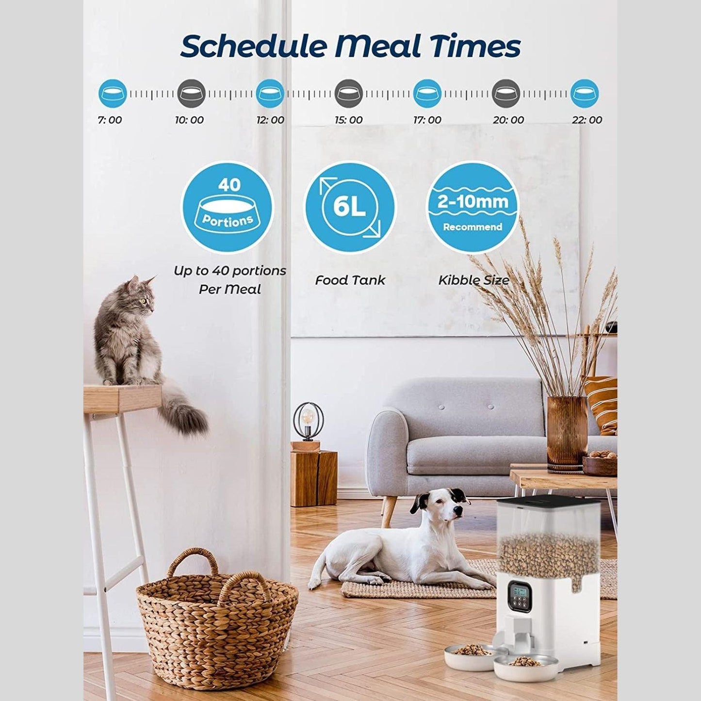 Floofi Two-Way Splitter Feeder Food Dispenser - Mega Pet Store