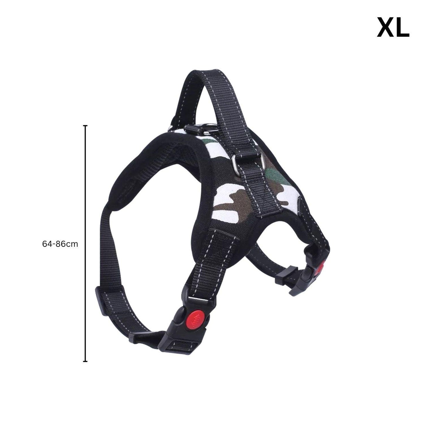 FLOOFI Dog Harness XL Size (Army Green & White) - Mega Pet Store