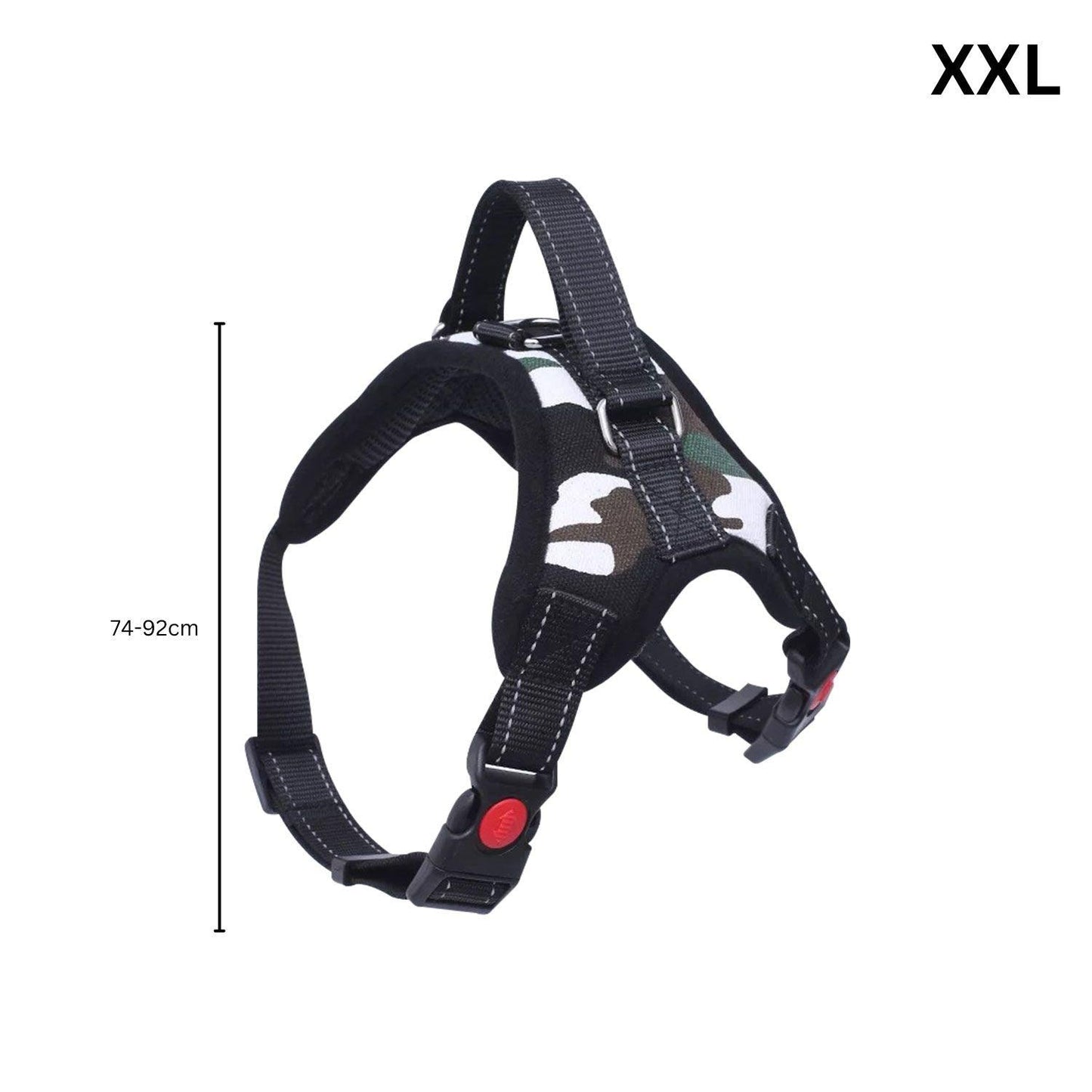 FLOOFI Dog Harness XXL Size (Army Green & White) - Mega Pet Store