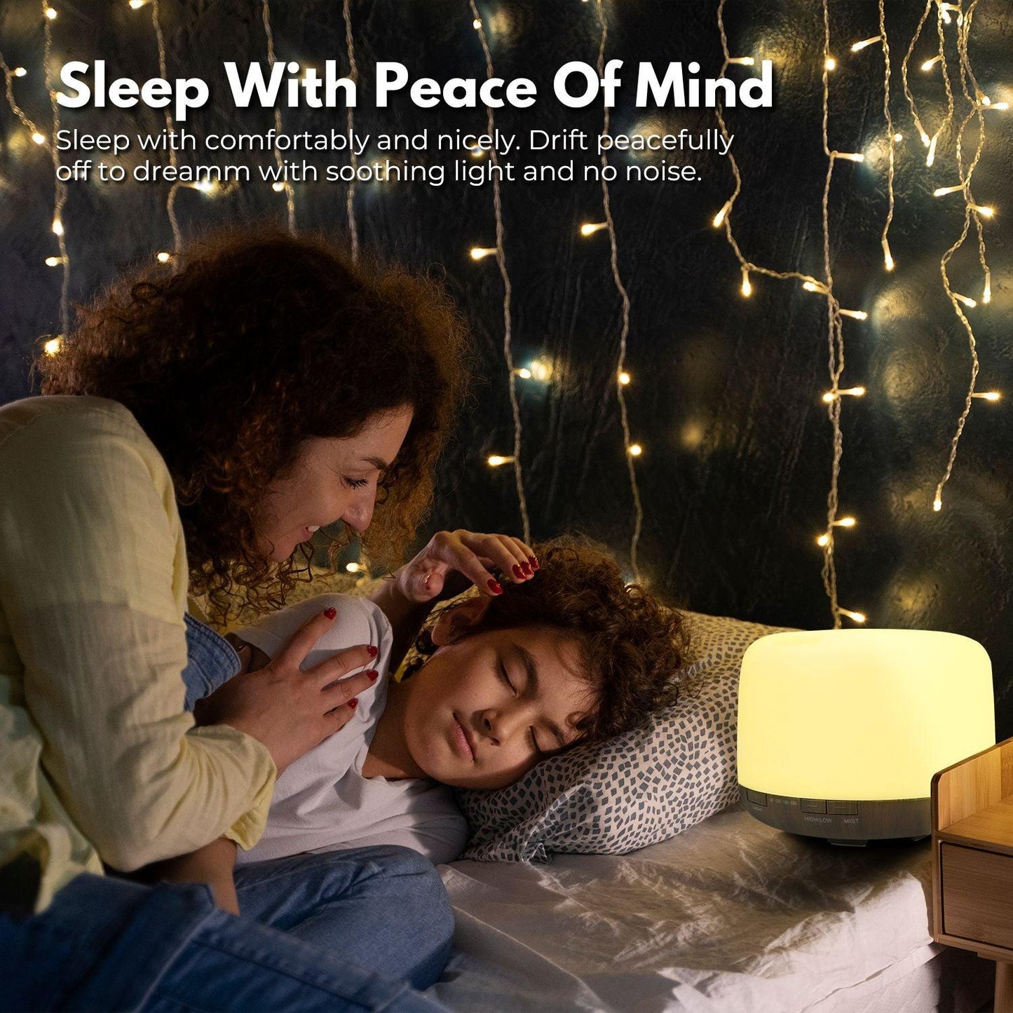 GOMINIMO 5 in1 LED Aromatherapy Essential Oil Diffuser 500ml (Dark Wood Base) - Mega Pet Store