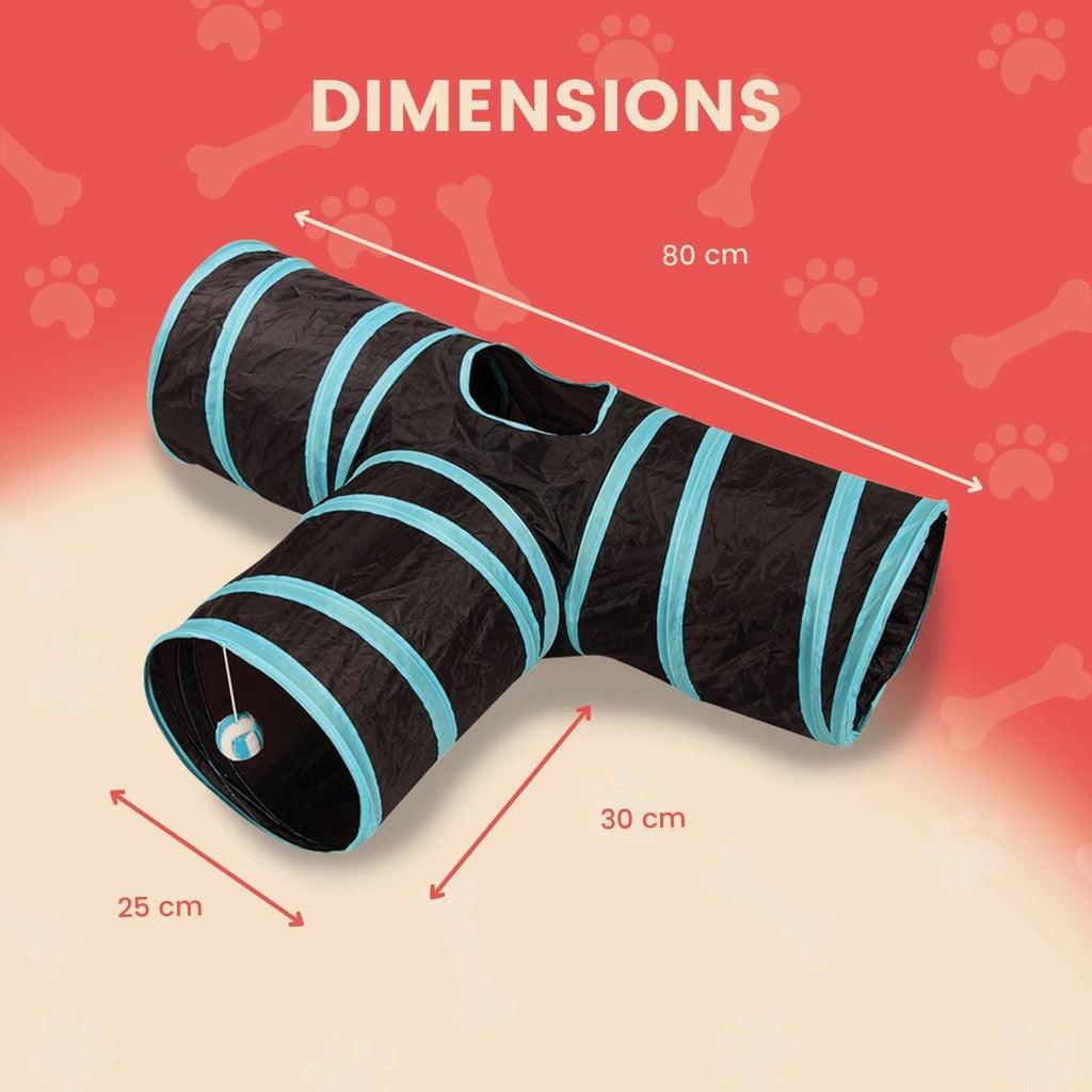 Floofi 4 Holes Cat Tunnel (Red) - PT-CT-118-QQQ - Mega Pet Store