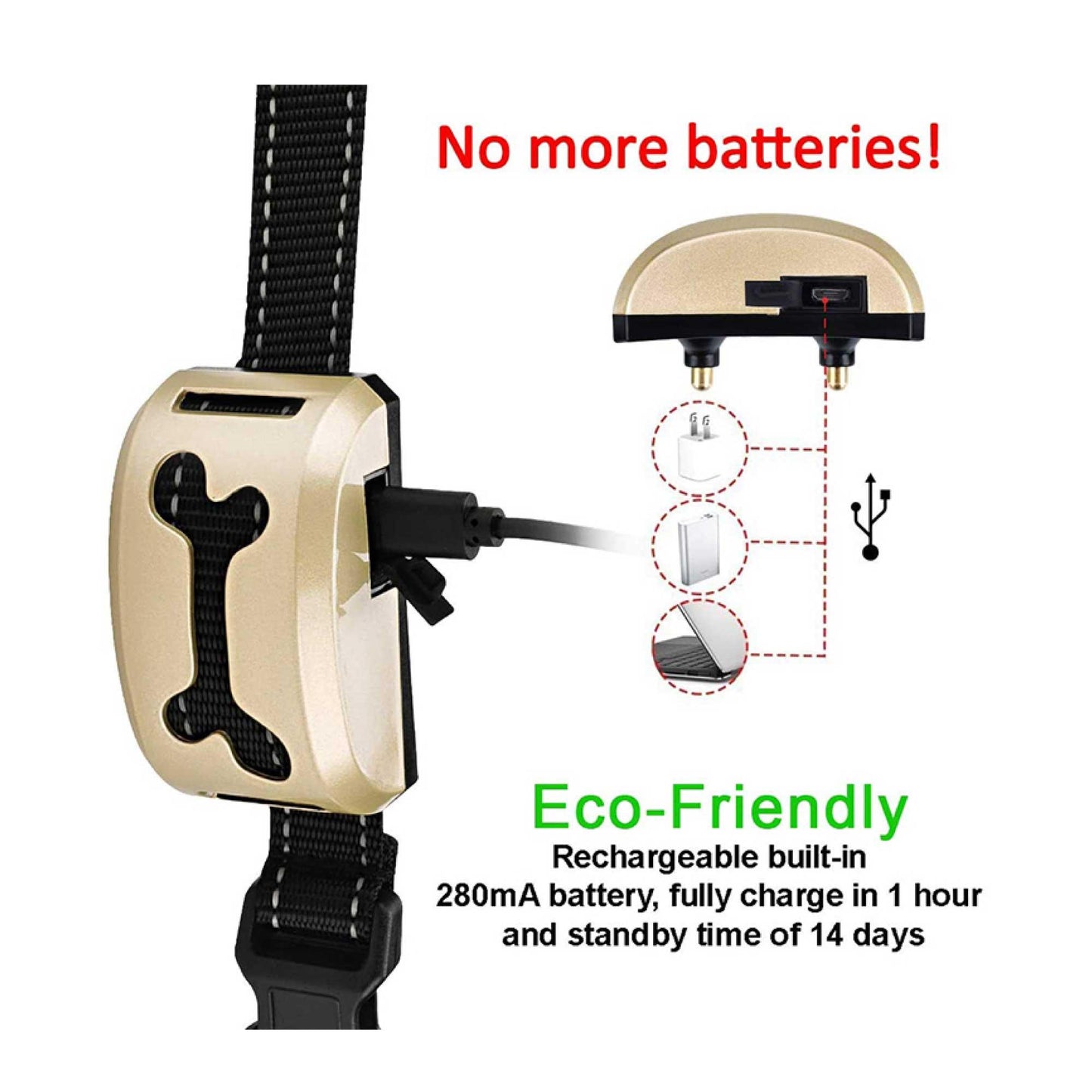 Dog Bark Collar - Sound and Vibration Automatic USB Rechargeable Training Device - Mega Pet Store
