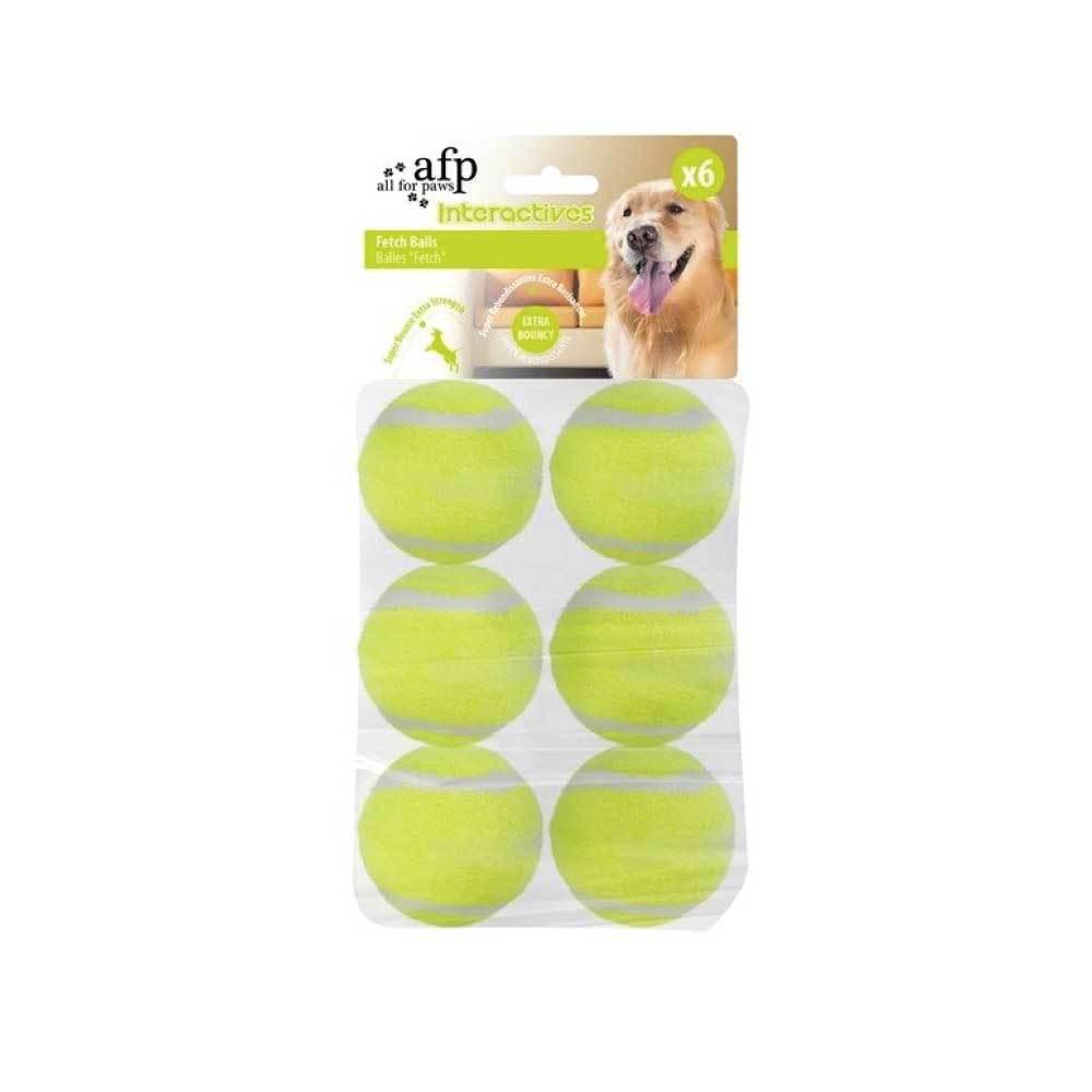 6 Pack Dog Fetch Balls - Heavy Fetch N Treat All For Paws Replacement Ball - Mega Pet Store