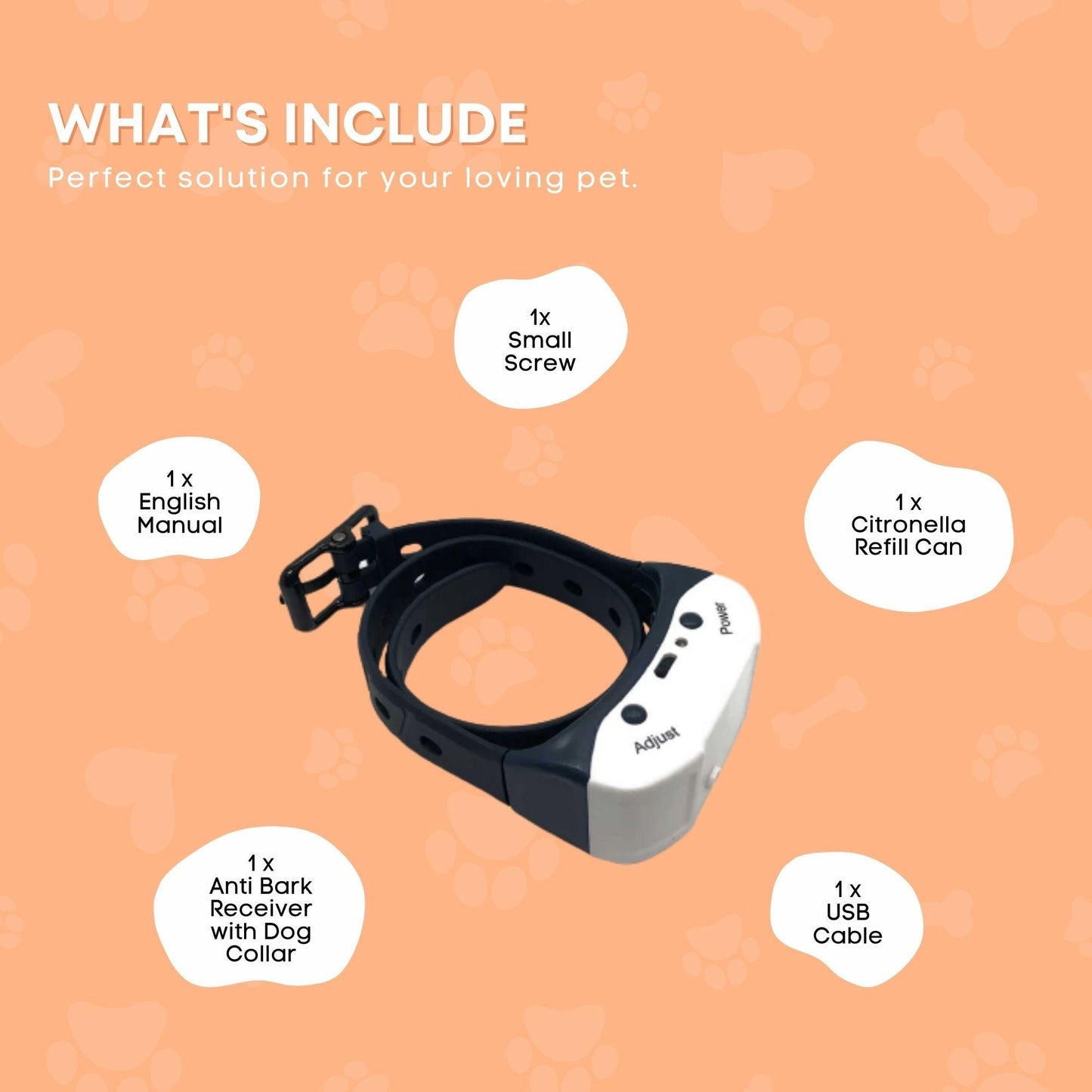 Dog Bark Collar - Citronella USB Rechargeable Mist Spray Training Device - Mega Pet Store