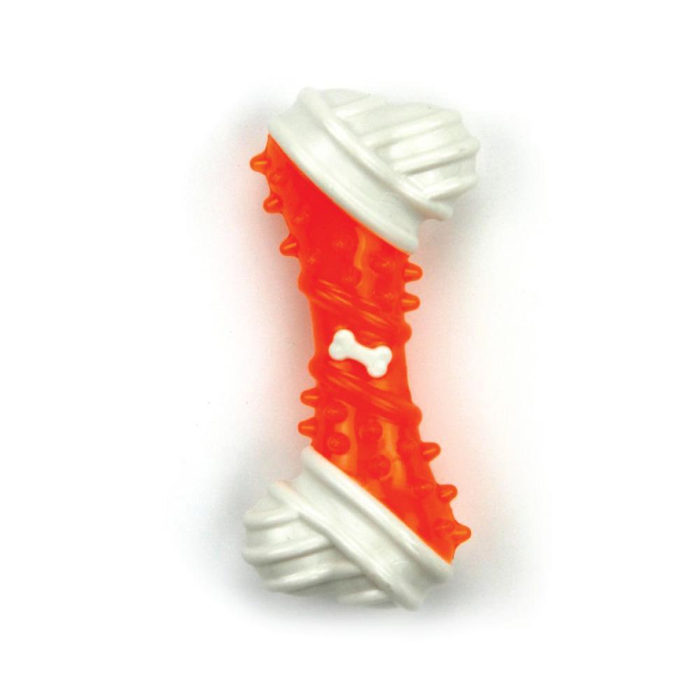 Dog Chew Bone - Orange Chicken Flavour Taste - Puppy Dental Teething Gum Toy AFP - Mega Pet Store
