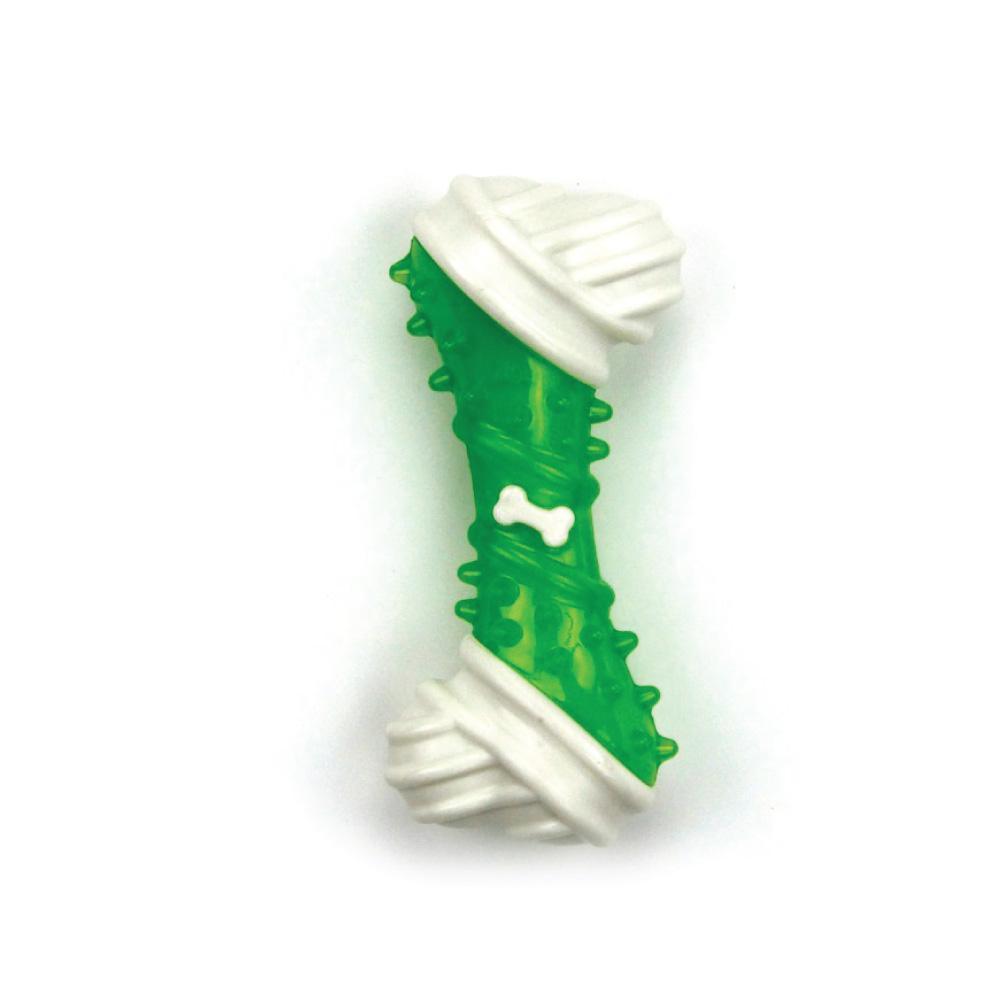 Dog Chew Bone - Green Chicken Flavour Taste - Puppy Dental Teething Gum Toy AFP - Mega Pet Store