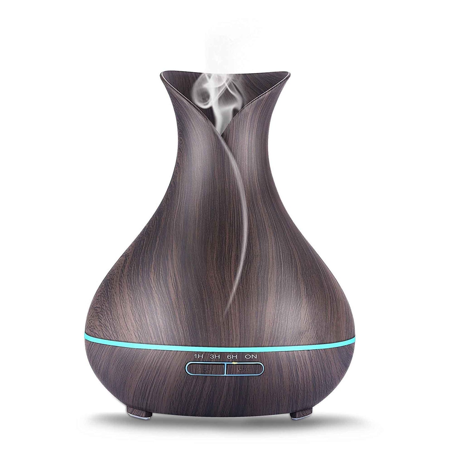 Essential Oil Aroma Diffuser and Remote - 400ml Tulip Dark Ultrasonic Humidifier - Mega Pet Store