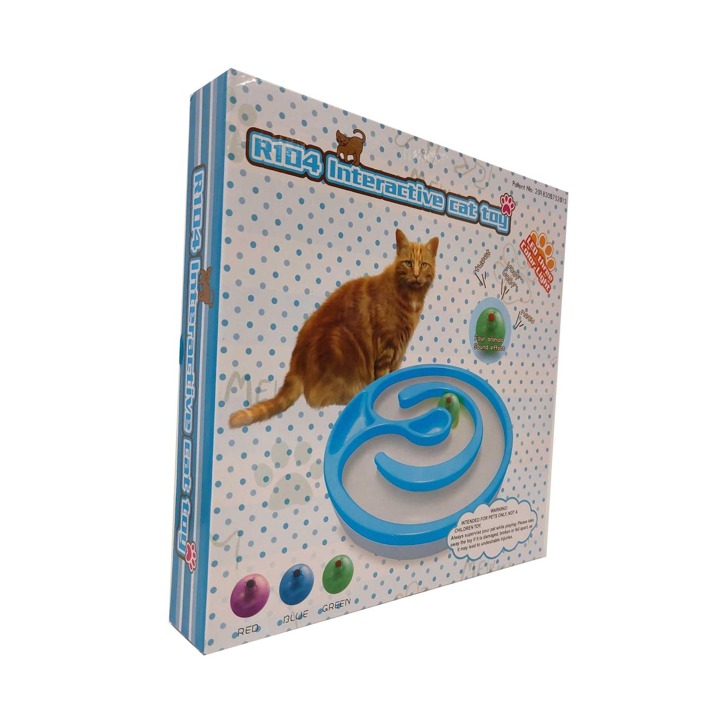 Interactive Cat Track Circle with LED Sound Light Rolling Ball - Chase Play Toy - Mega Pet Store