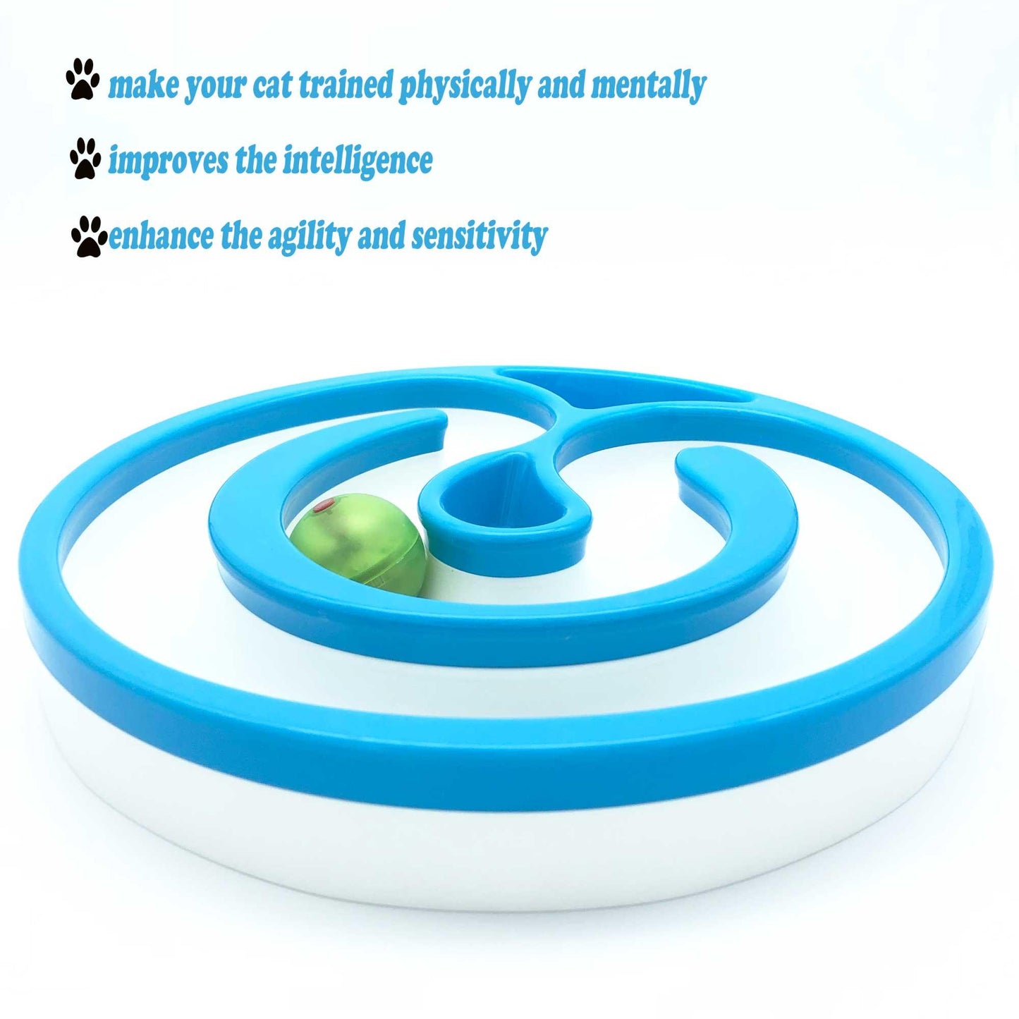 Interactive Cat Track Circle with LED Sound Light Rolling Ball - Chase Play Toy - Mega Pet Store