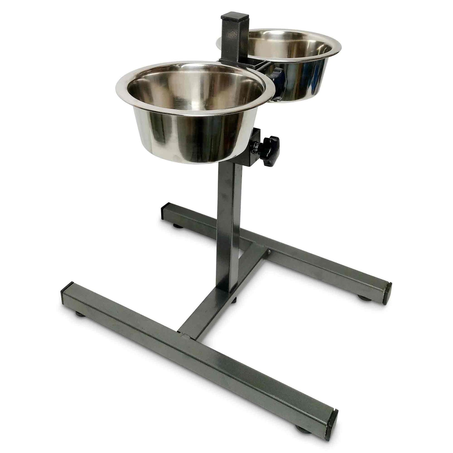 Double Raised Dog Bowl Stand 750ml Pet Cat Elevated Adjustable Food Water Feeder - Mega Pet Store