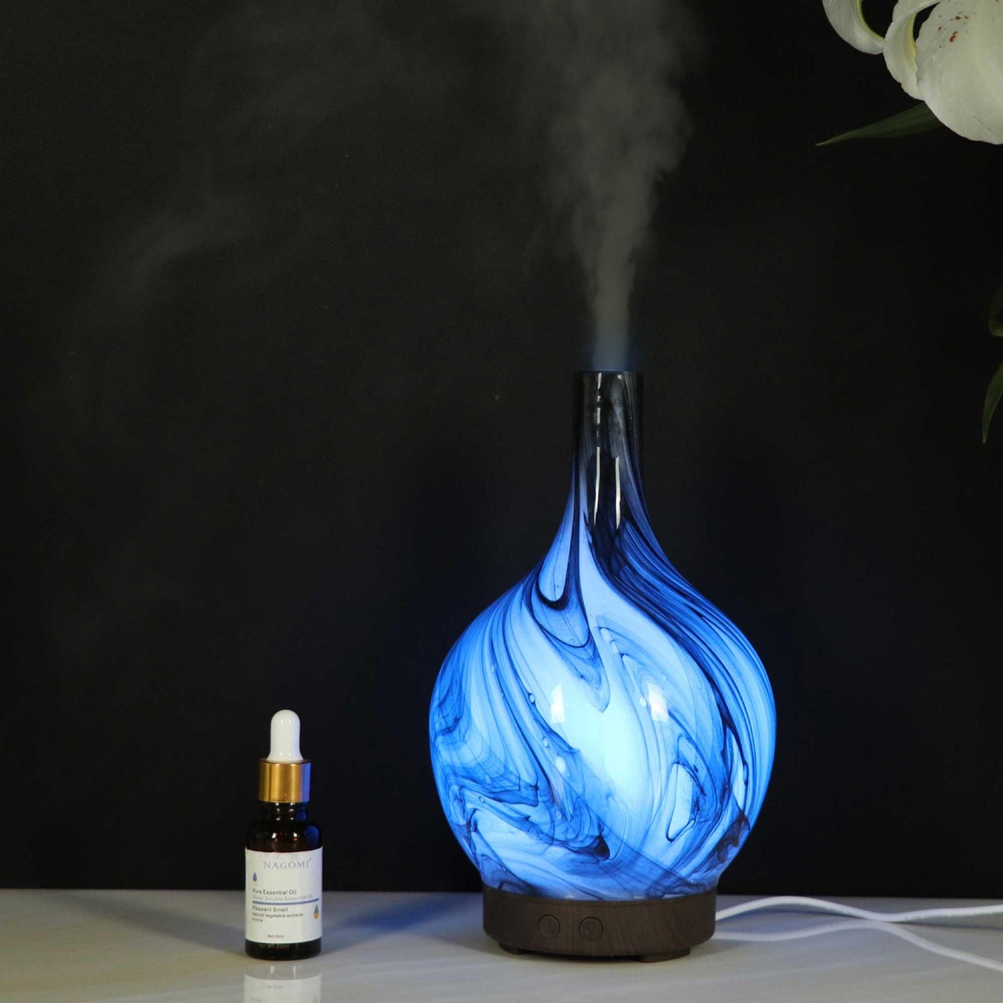 Essential Oil Aroma Diffuser - 100ml Glass Marble Aromatherapy Mist Humidifier - Mega Pet Store