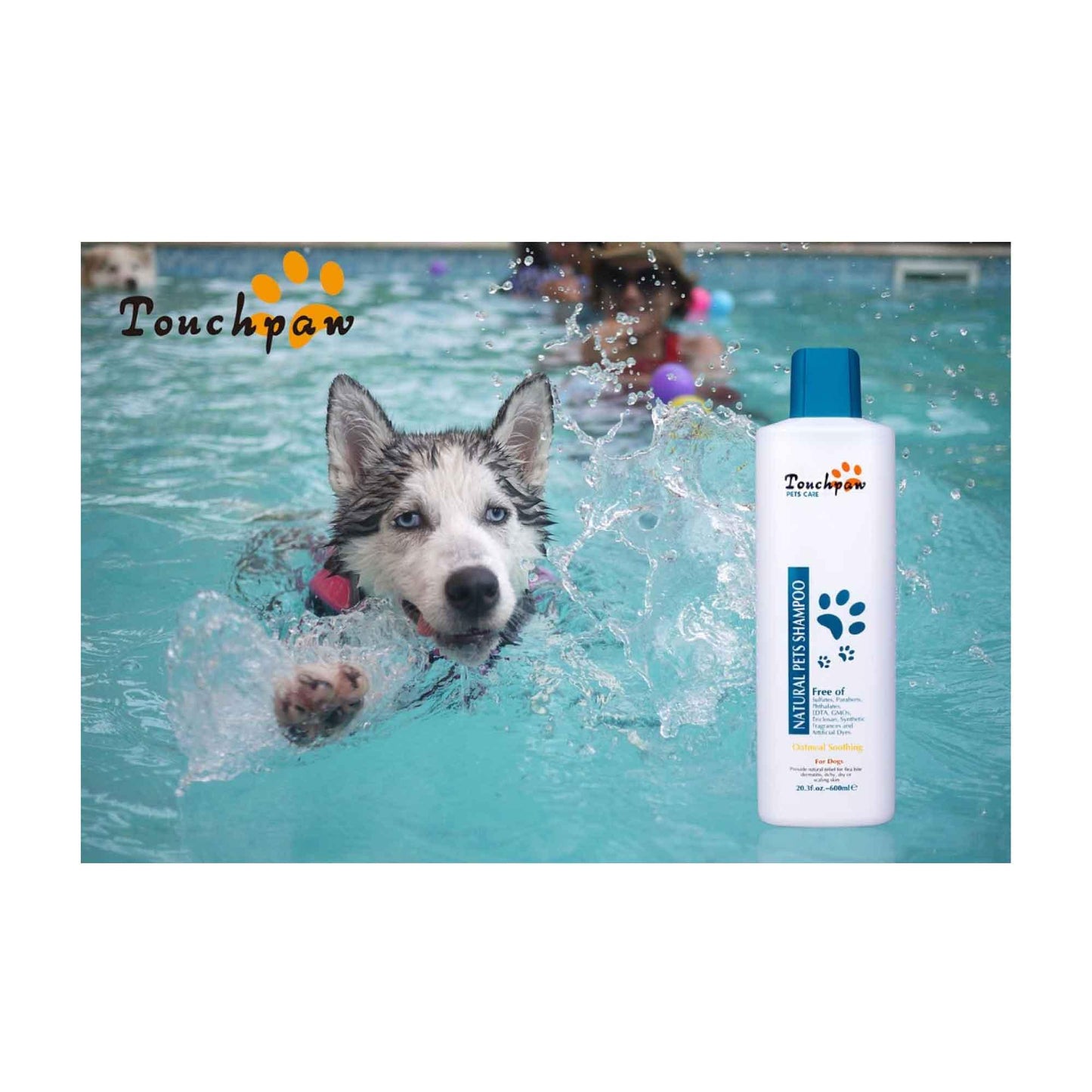 600ml Oatmeal Soothing Dog Shampoo Natural Itchy Dry Flaky Skin Puppy Grooming - Mega Pet Store